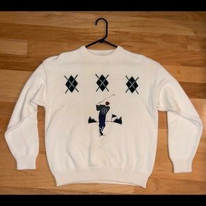 IZOD knitted graphic golf sweater